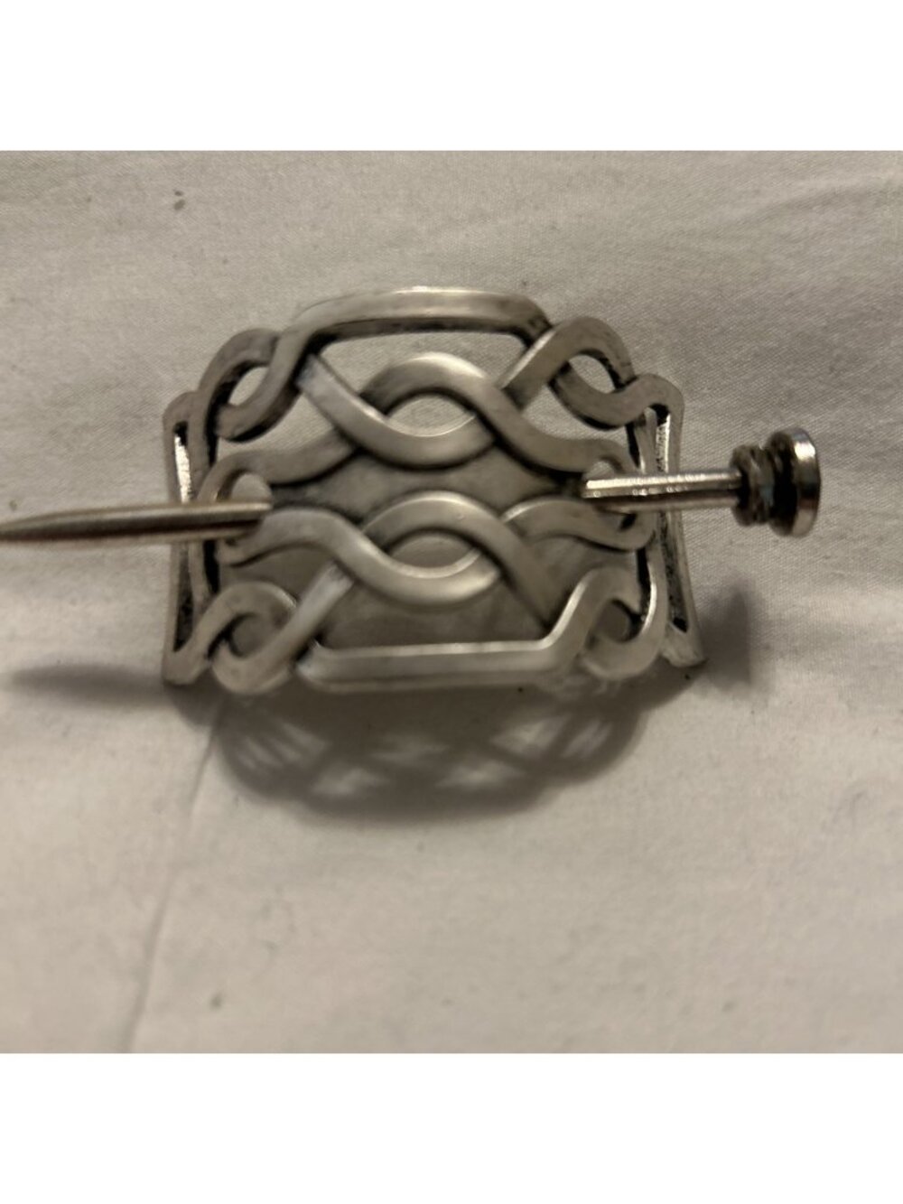 Retro Celtic Bun Holder Women Viking Hair Stick Pin Barrette Silver Tone New